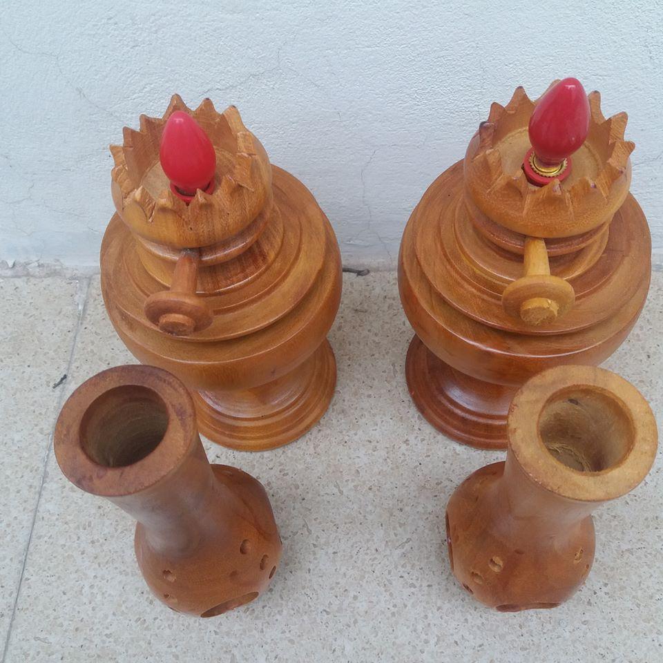 Đèn thờ gỗ mít kích thước cao 41cmx11cmx11cm