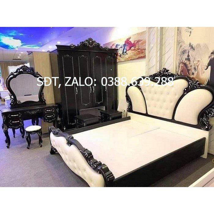 combo bộ giường tủ tân cổ điển 04