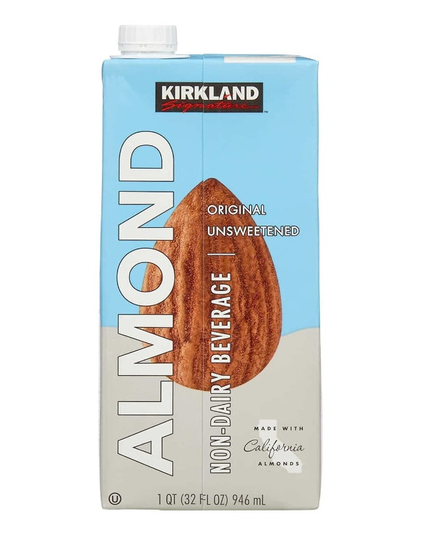 Sữa hạnh nhân hữu cơ nguyên chất Organic không đường Kirkland Signature Almond 946ml -  Kirkland Signature Almond.