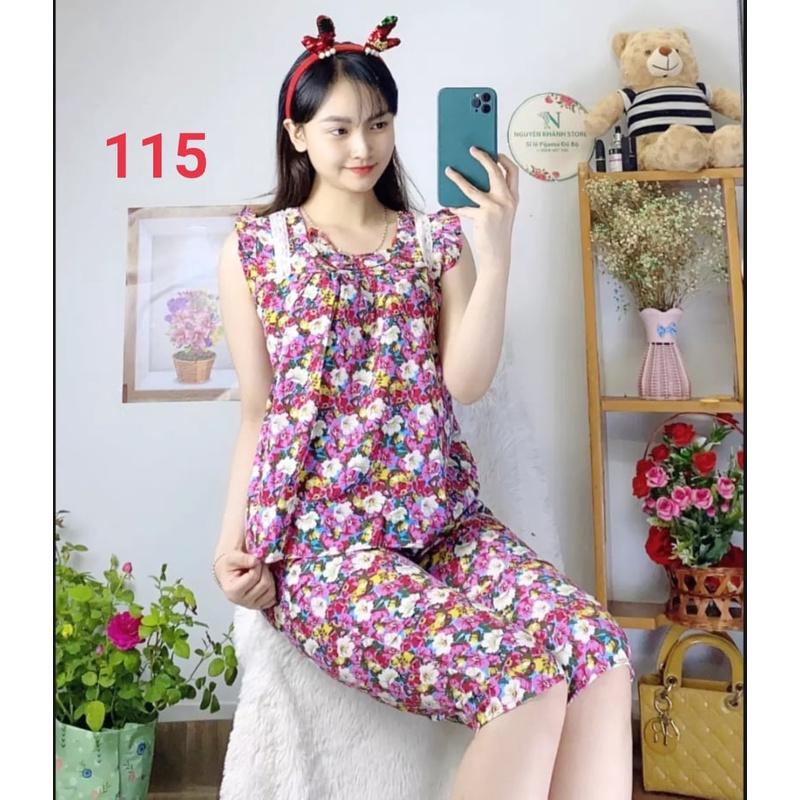 Bộ lụa hàn lững, quần có túi, 40 đến 59kg, ảnh thật