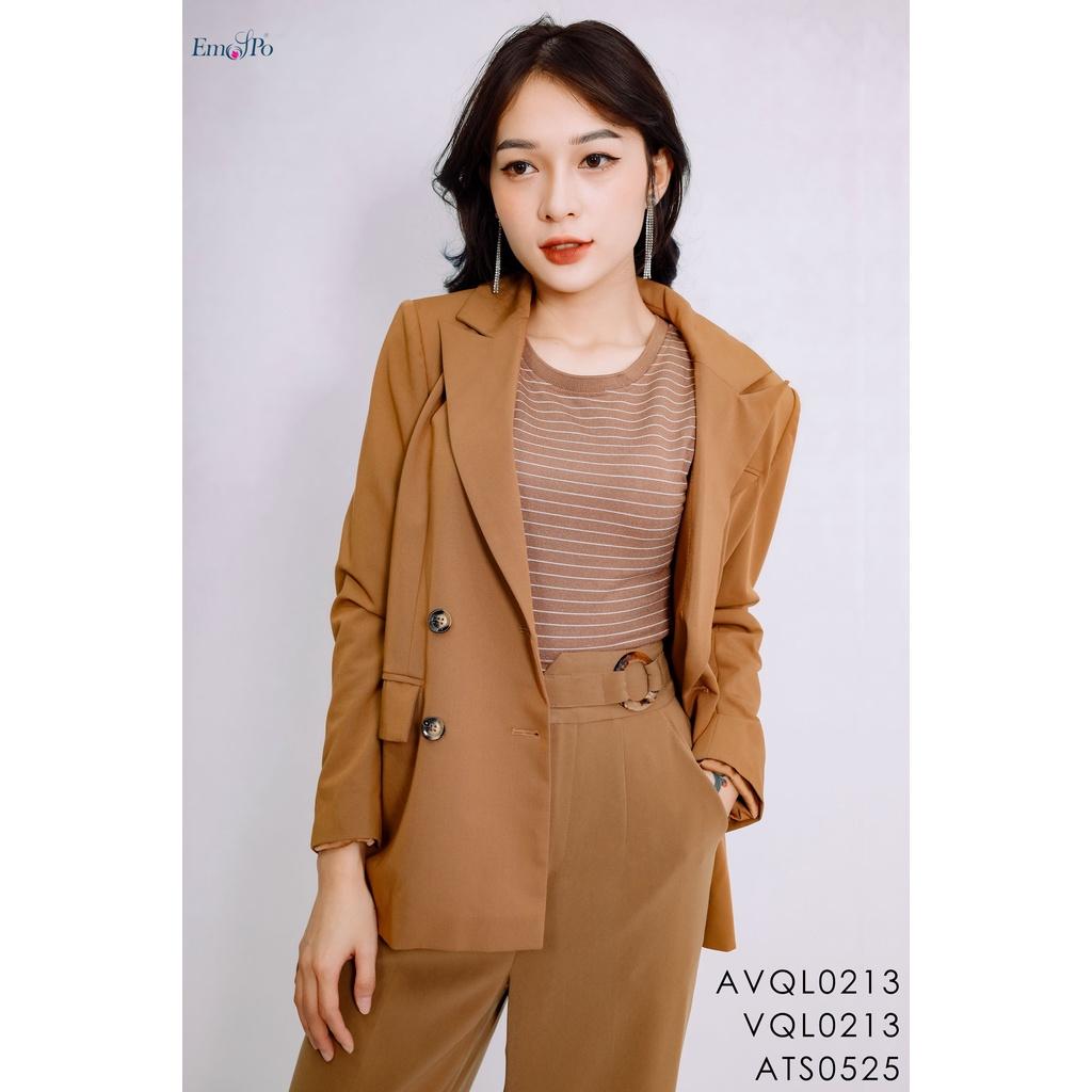 Quần Cullotes Emspo cạp bản to ghép bộ cùng blazer VQL0213