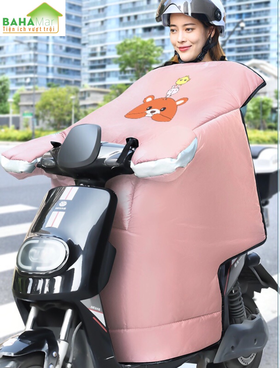 TẤM ÁO CHẮN GIÓ ĐI XE MÁY MÙA ĐÔNG CHỐNG LẠNH KHÔNG THẤM NƯỚC "BAHAMAR" giữ ấm, chống gió khi đi xe máy mùa đông . thuận tiện sử dụng