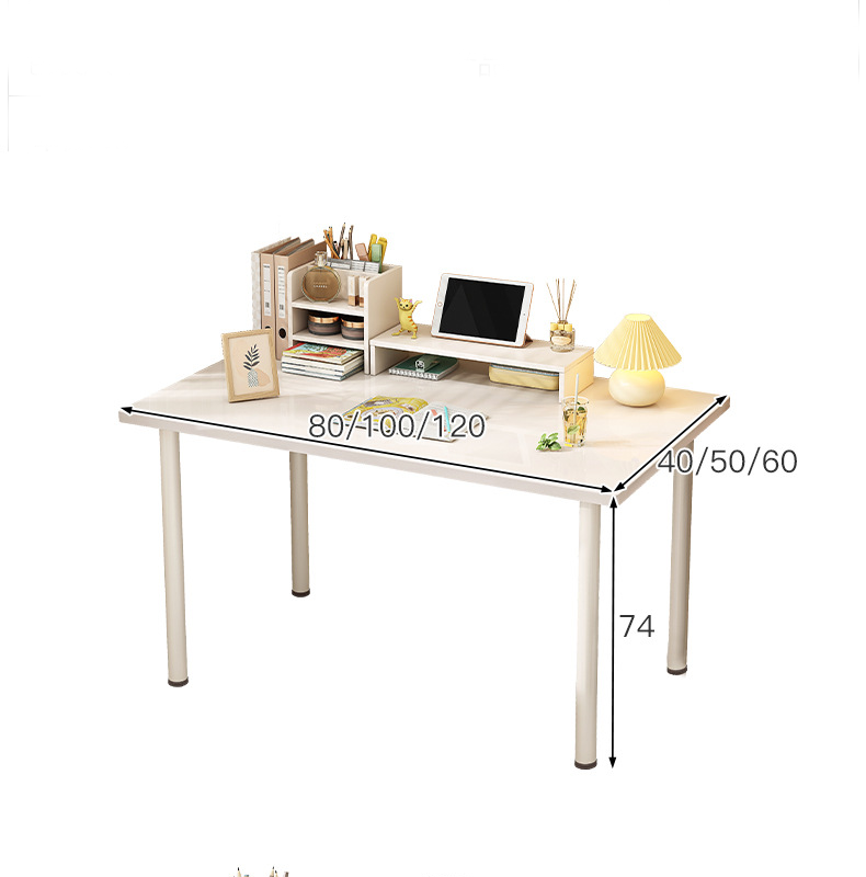 Bàn làm việc chân sắt tròn thiết kế tối giản sang trọng hiện đại, bàn học để máy tính phong cách Bắc Âu kích thước lớn chắc chắn