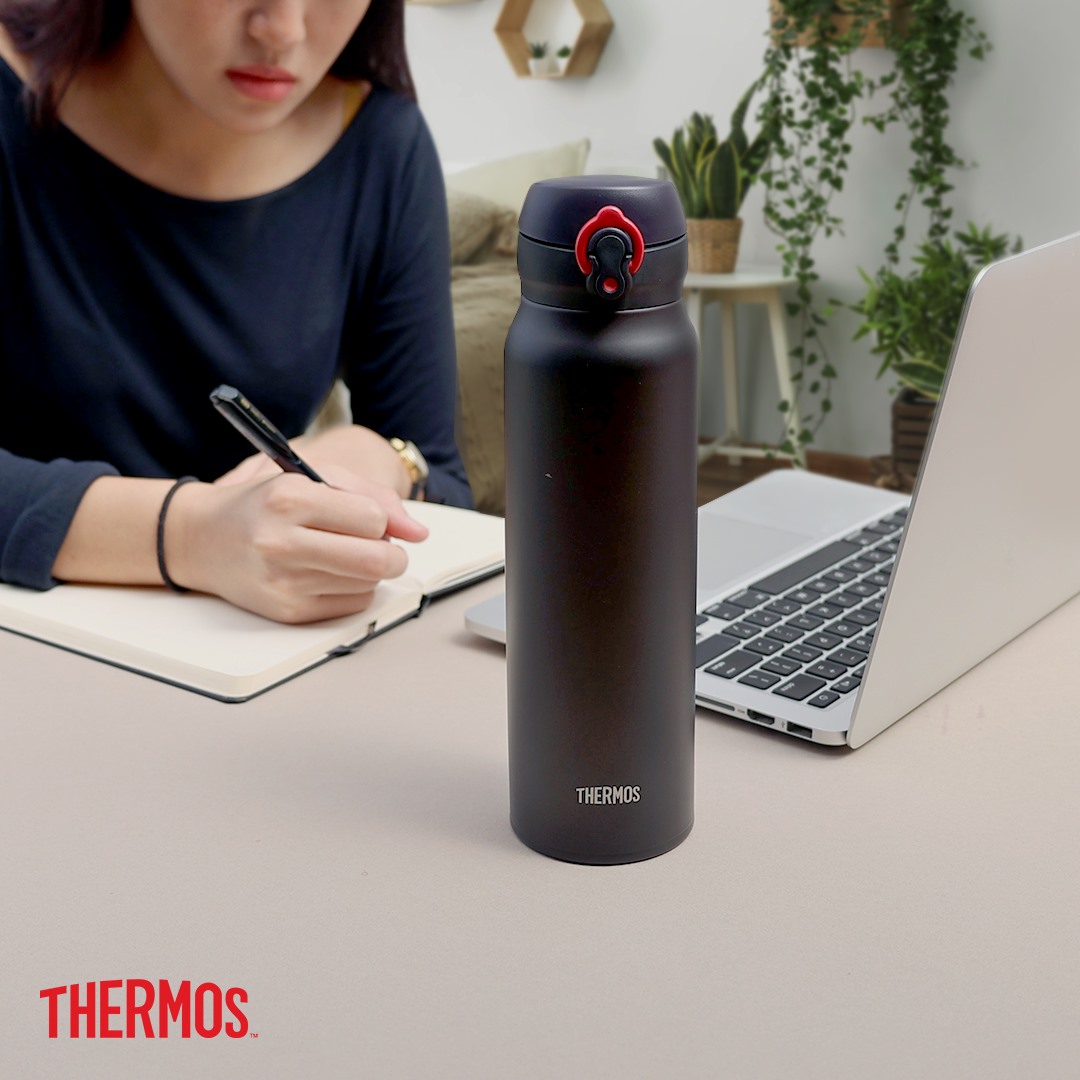 Bình giữ nhiệt Nhật Bản inox Thermos nút bấm 750ml JNL 752 - Hàng chính hãng