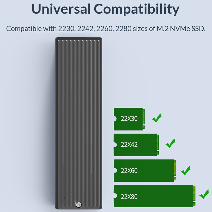 Box M.2 PCIe NVMe USB3.1 type-C tản nhiệt nhôm cao cấp M2PV-C3 - BX48