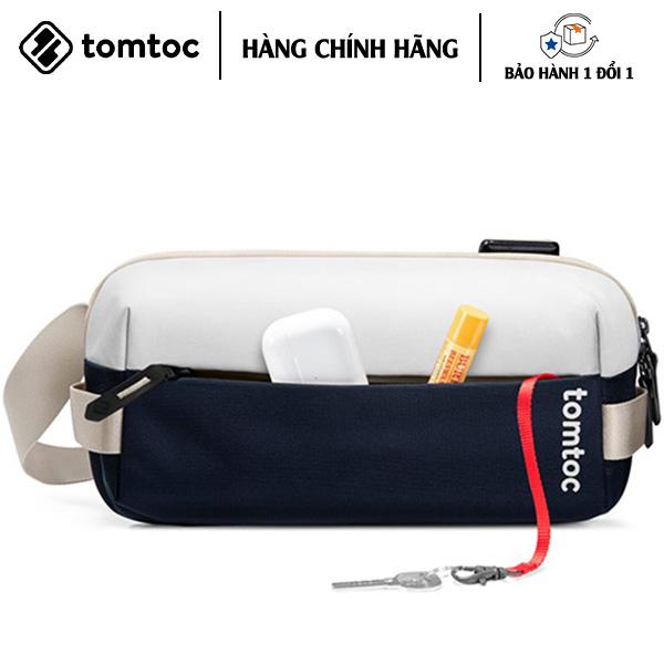 TÚI ĐEO CHÉO TOMTOC LIGHTWEIGHT SLING BAG INKY BLUE chống nước với độ bền cao - hàng chính hãng
