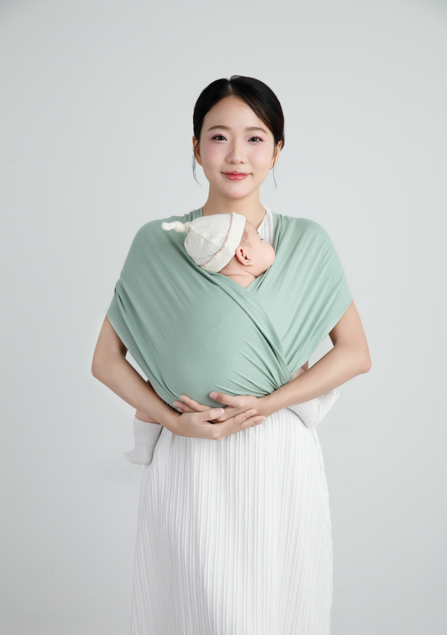 [THIẾT KẾ MỚI] Địu Vải EmBé Sling Cao Cấp Màu Olive Dành Cho Bé Sơ Sinh Từ 0 Đến 24 Tháng Tuổi