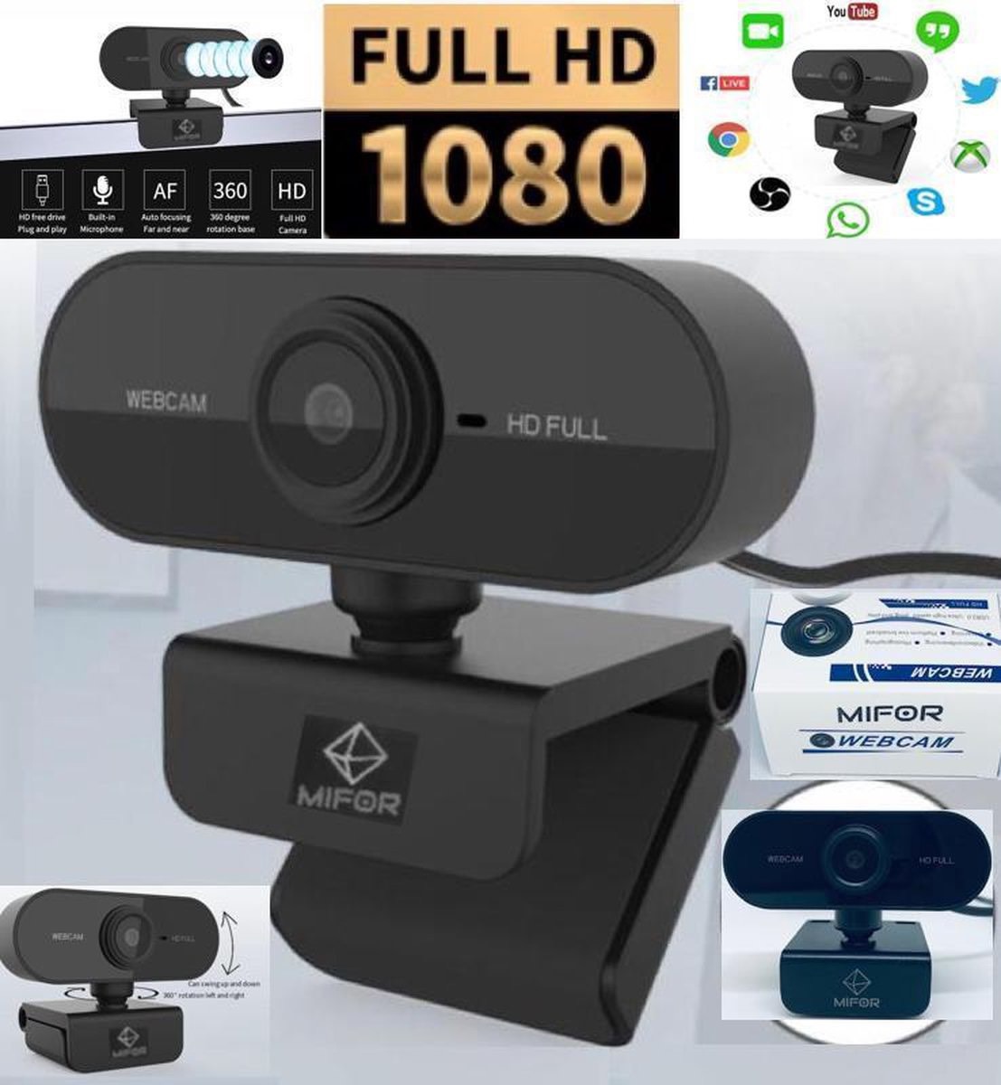 Webcam học online HD Full 1080 Hàng chính hãng