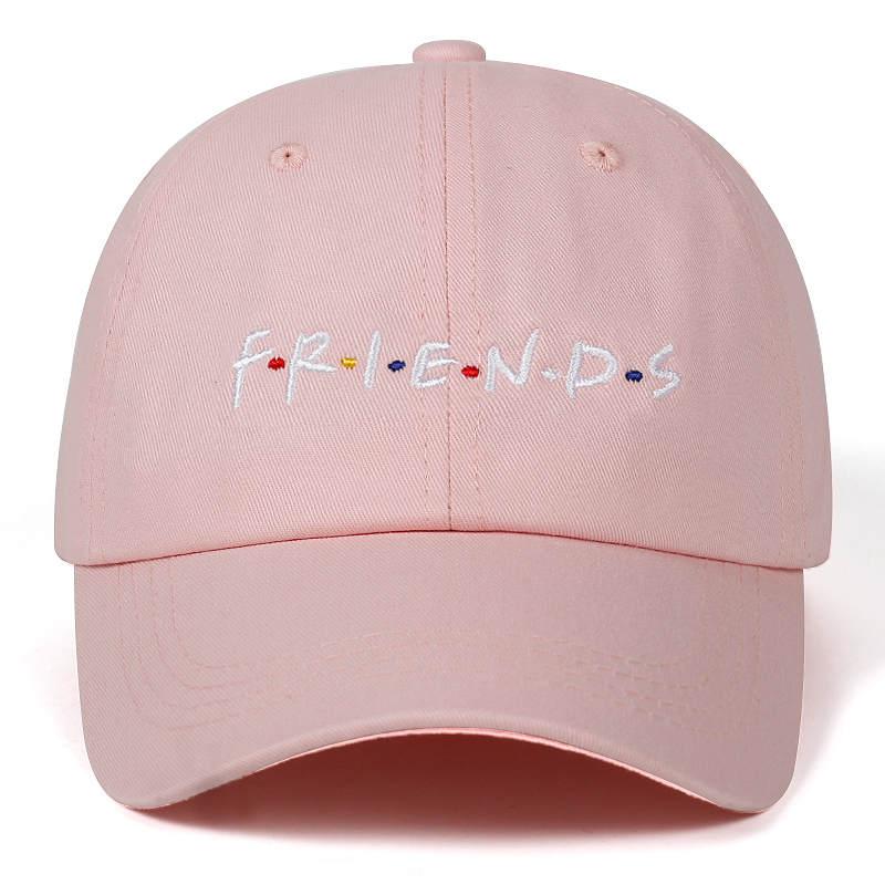 Nữ nam thời trang mùa xuân mùa hè cha mũ người bạn thêu mũ bóng chày cotton điều chỉnh mũ Snapback Mũ mới Color: Pink Size: Adjustable
