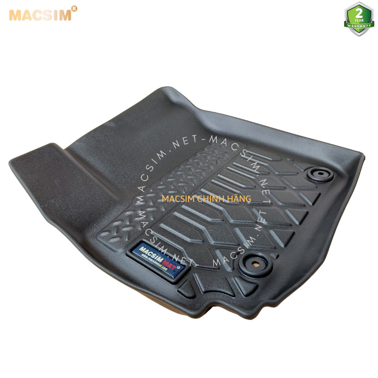 Thảm lót sàn xe ô tô Kia Carens 2022+ Nhãn hiệu Macsim chất liệu nhựa TPE màu đen