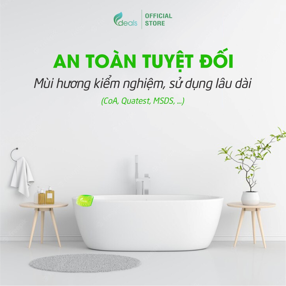 Kẹp Thơm Khử Mùi Nhà Vệ Sinh ECODEALS Clip Fresher - Gấp 3 sáp thơm, an toàn sức khỏe, hiệu quả 30 ngày, móc treo tiện dụng