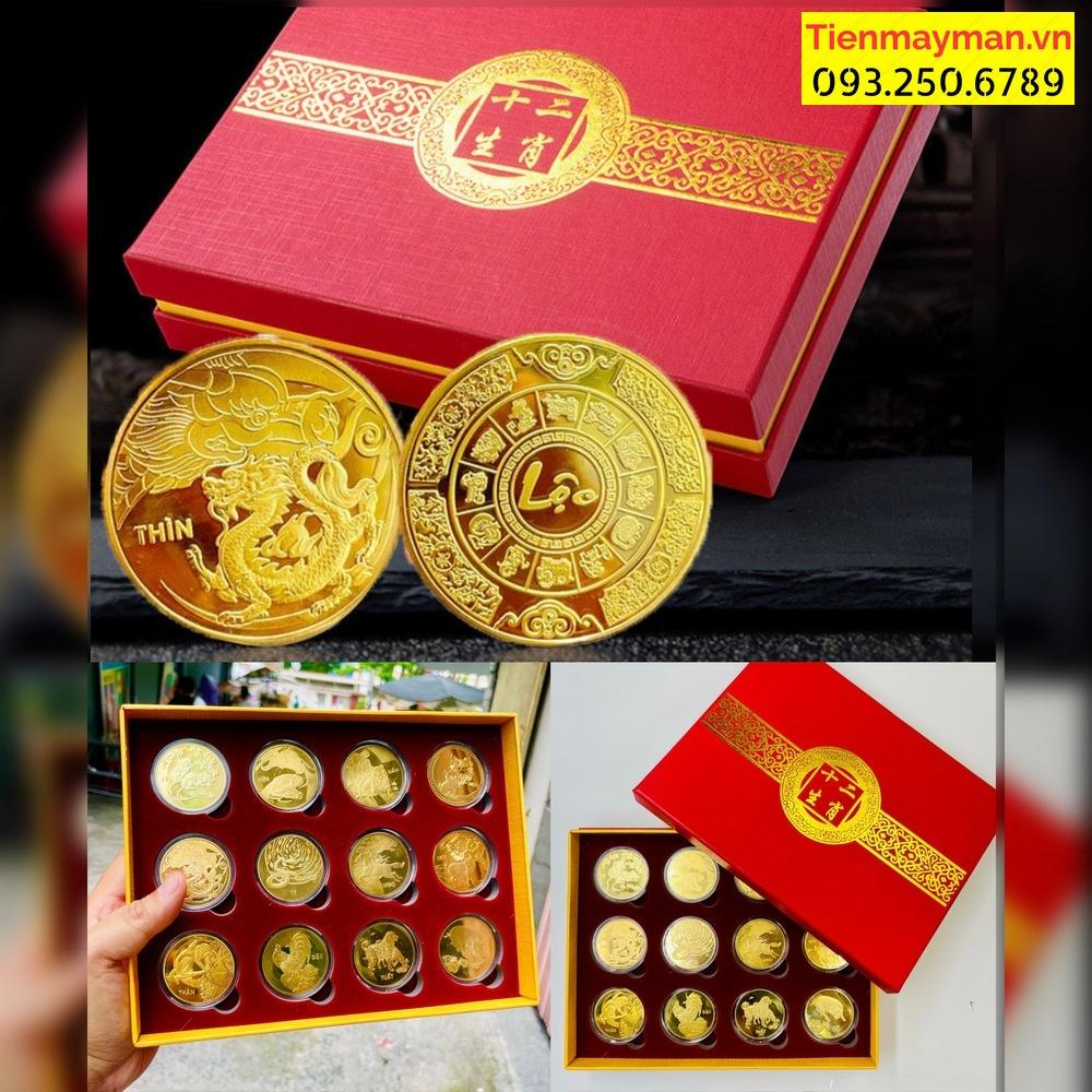 Quà Tặng Hộp Xu 12 Con Giáp Sang Trọng, Đẹp Lấp Lánh - Bản Tiếng Việt, Tiền lì xì tết 2023 , NELI