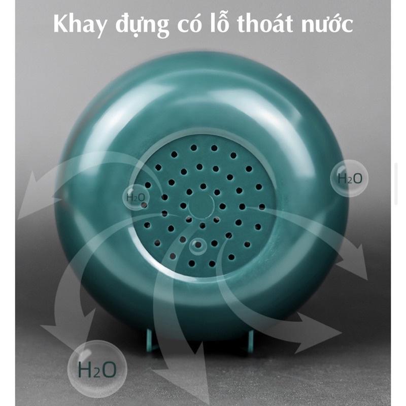 Chổi cọ toilet gắn tường - Bàn chải chà rửa nhà vệ sinh, nhà tắm - Cây cọ silicon có bình chứa xà phòng tiệng dụng