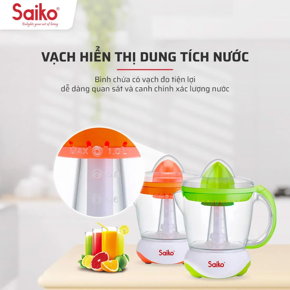 Máy Vắt Cam Saiko CJ-110 - Màu Ngẫu Nhiên - Hàng Chính Hãng