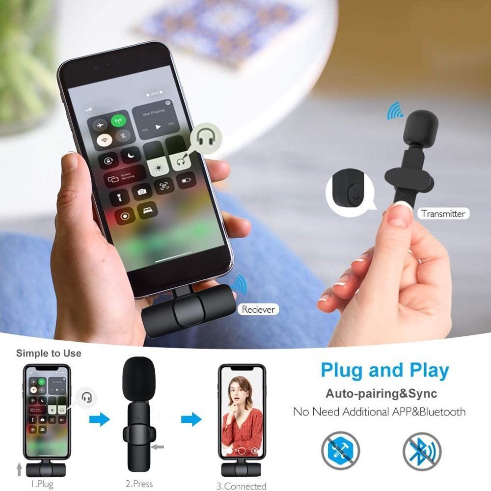 Micro Không Dây Có Kẹp Gắn Cổ Áo Tiện Dụng Và Bền for Ios Android Phone