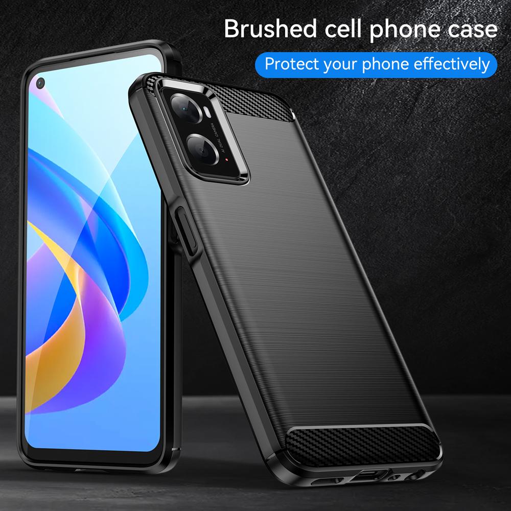 Ốp lưng dành cho Oppo A76 A96 Realme 9i ốp silicone mềm Carbone phay xước chống sốc chống vân tay