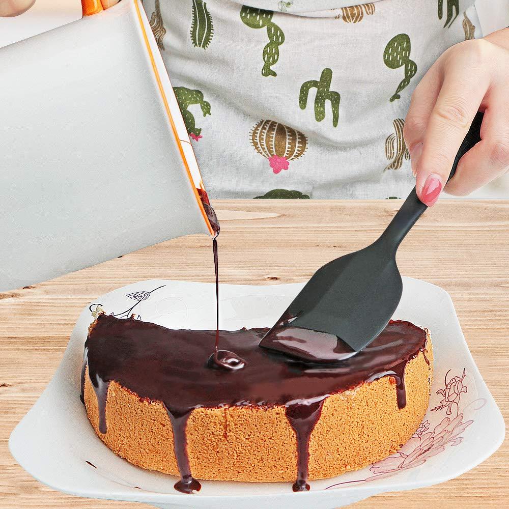 Spatula silicone, thìa bếp, công cụ nhà bếp silicon chất lượng thực phẩm, màu đen