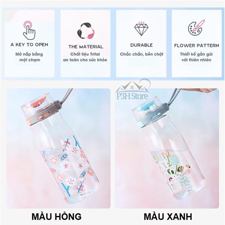 Bình Nước nhựa Tritan Lock&Lock One Touch dung tích 500ml ABF687