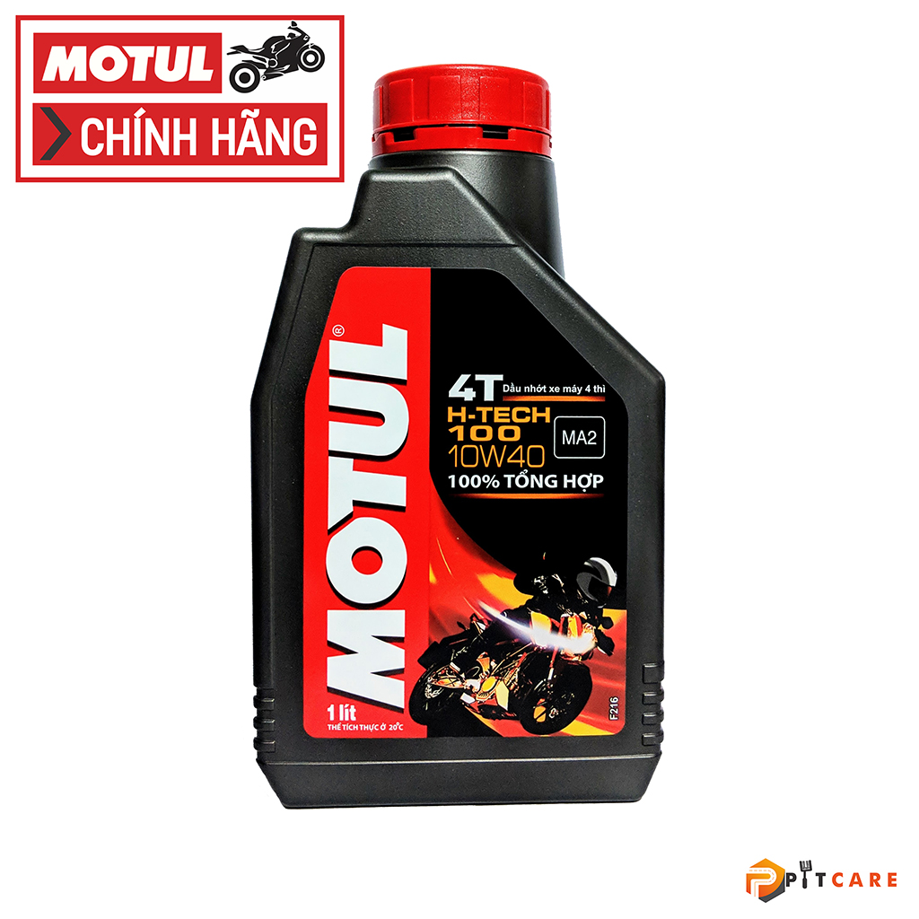 Nhớt Tổng Hợp Cho Xe Máy Motul H Tech 100 4T 10W40 Có Chiêt Lẻ