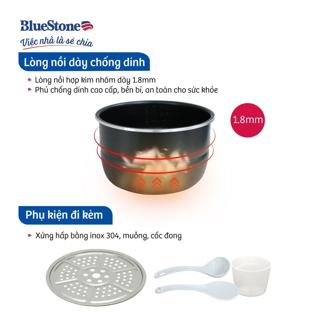 Nồi Áp Suất Bluestone PCB-5629 (5 lít) - Hàng chính hãng