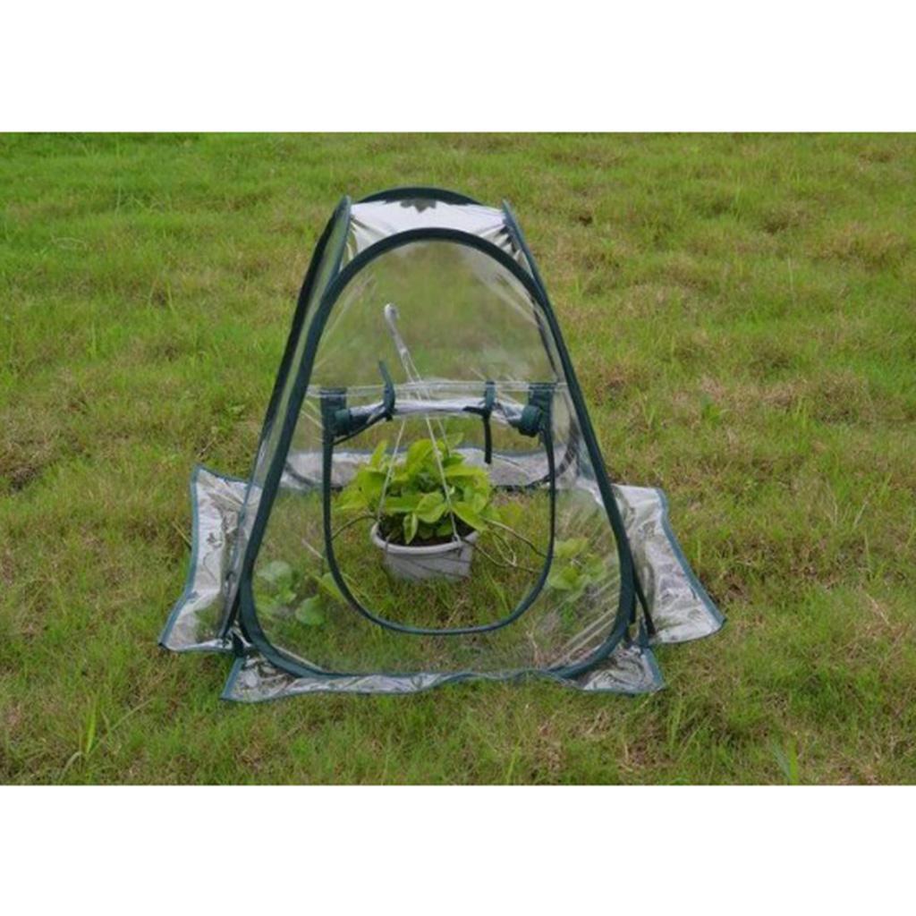 2Pcs Small Pop up Greenhouse PVC Flowerpot Cover Indoor 70x70x80cm DURABLE