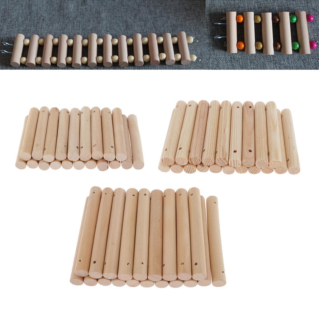 20 Pieces Round Wooden Stick DIY Unfinished Wood Crafts Making 7x1cm