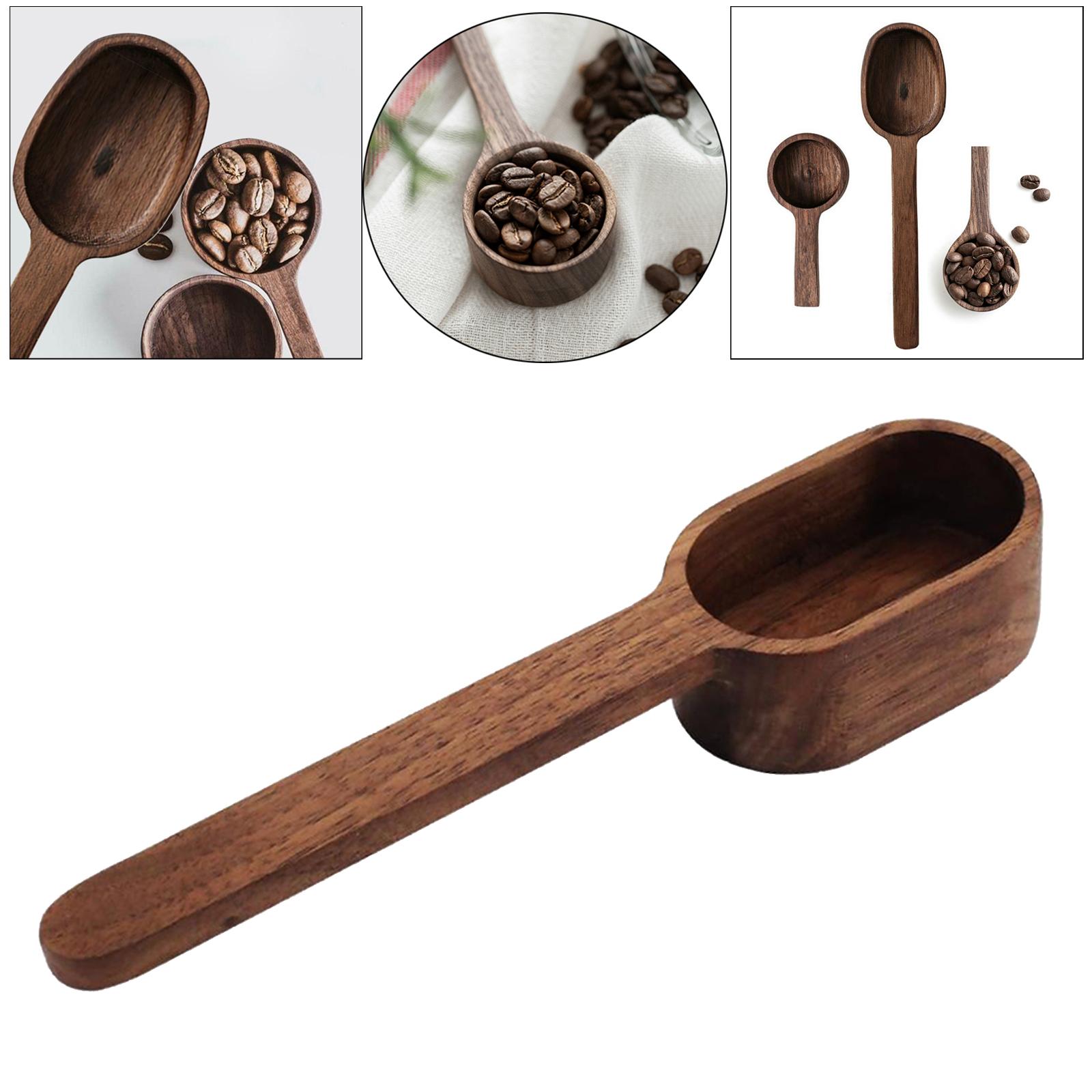 Coffee Scoop, Wooden Coffee Spoon in Black Walnut, Measuring for Coffee Beans, Ground Beans or Tea Tablespoon Home Kitchen Accessories