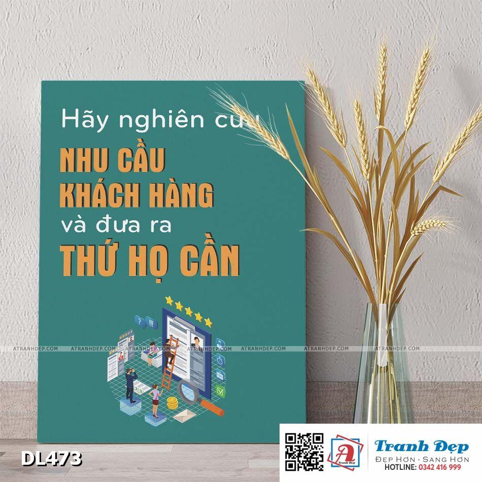 Tranh động lực trang trí phòng làm việc - Hãy nghiên cứu nhu cầu khách hàng và đưa ra thứ họ cần - DL473