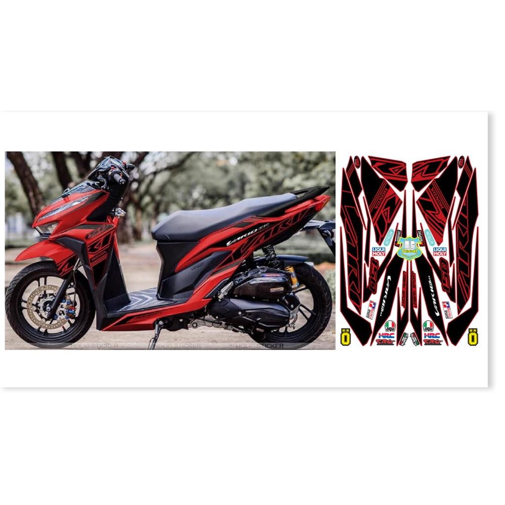 Tem rời dành cho vario 150 dán xe đỏ mới