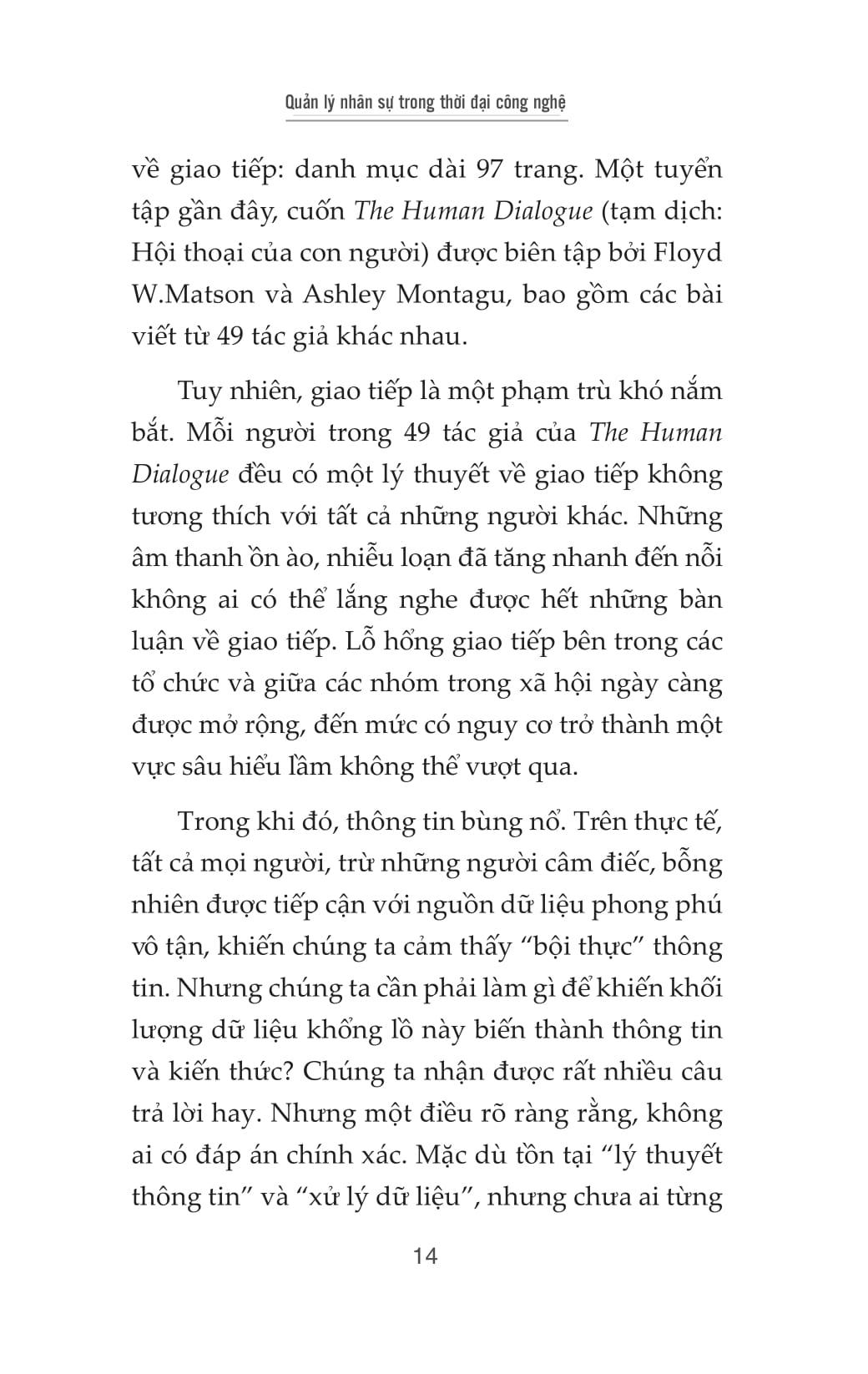 Sách - Quản Lý Nhân Sự Trong Thời Đại Công Nghệ