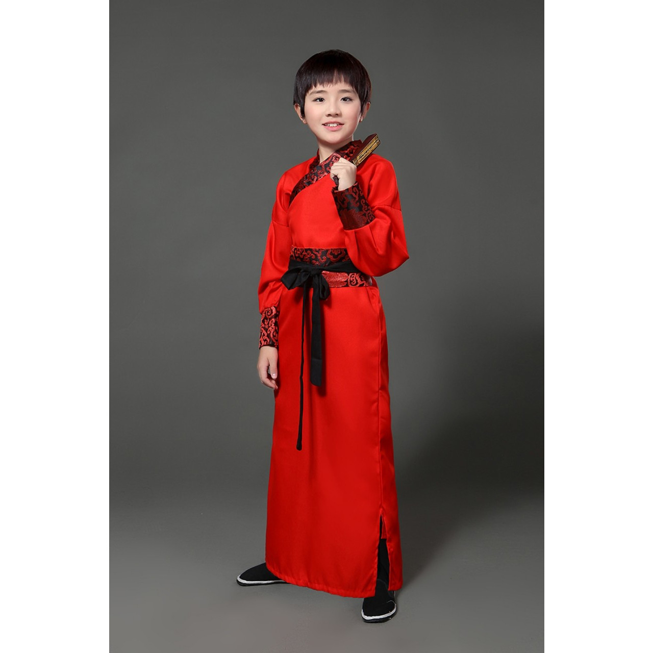 Trang Phục Cổ Trang Trung Quốc Trang Phục Đại Hiệp Hán Phục Cổ Trang Cho Bé Trai - Màu đỏ