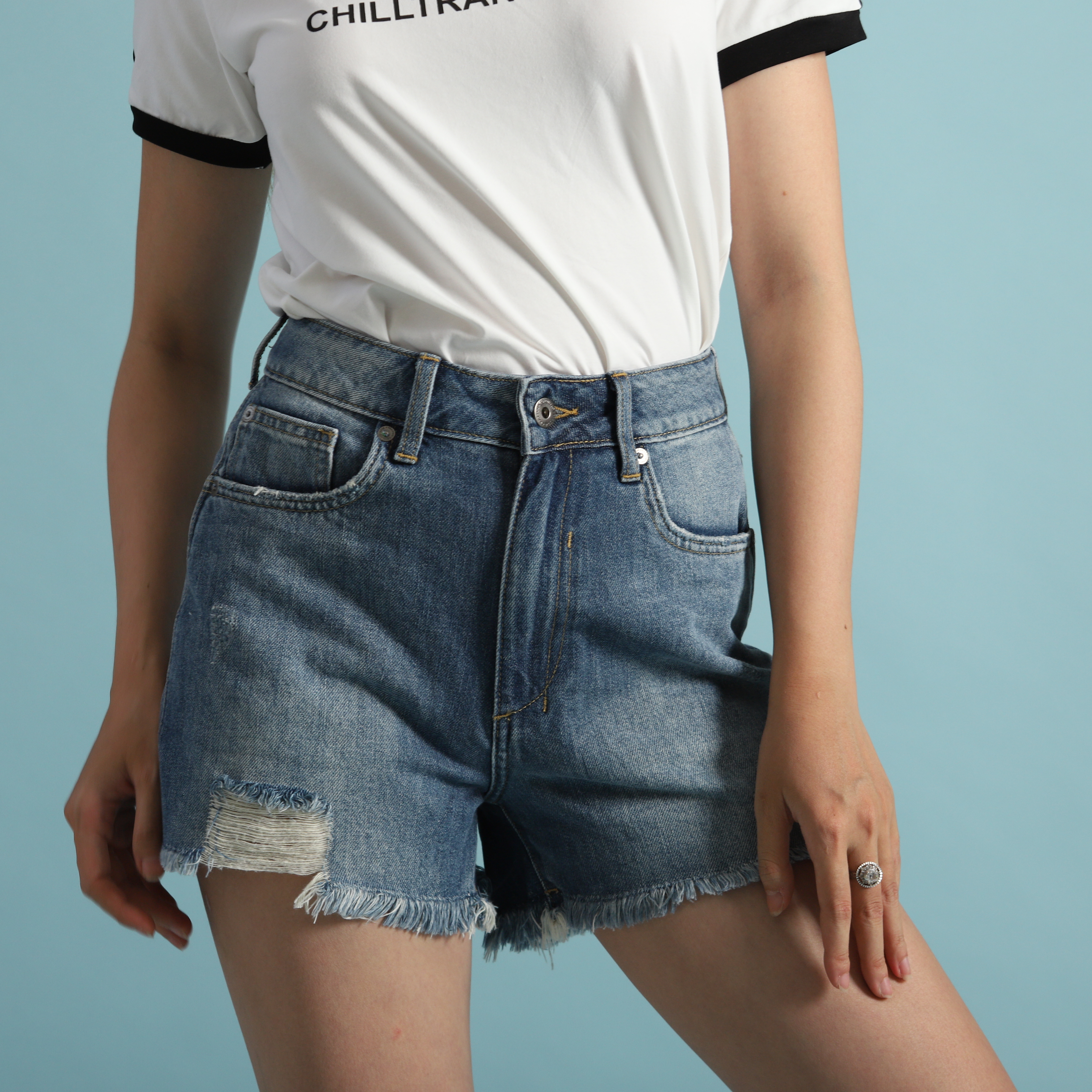 Quần Shorts Denim Nữ (Denim Shorts) - A8073