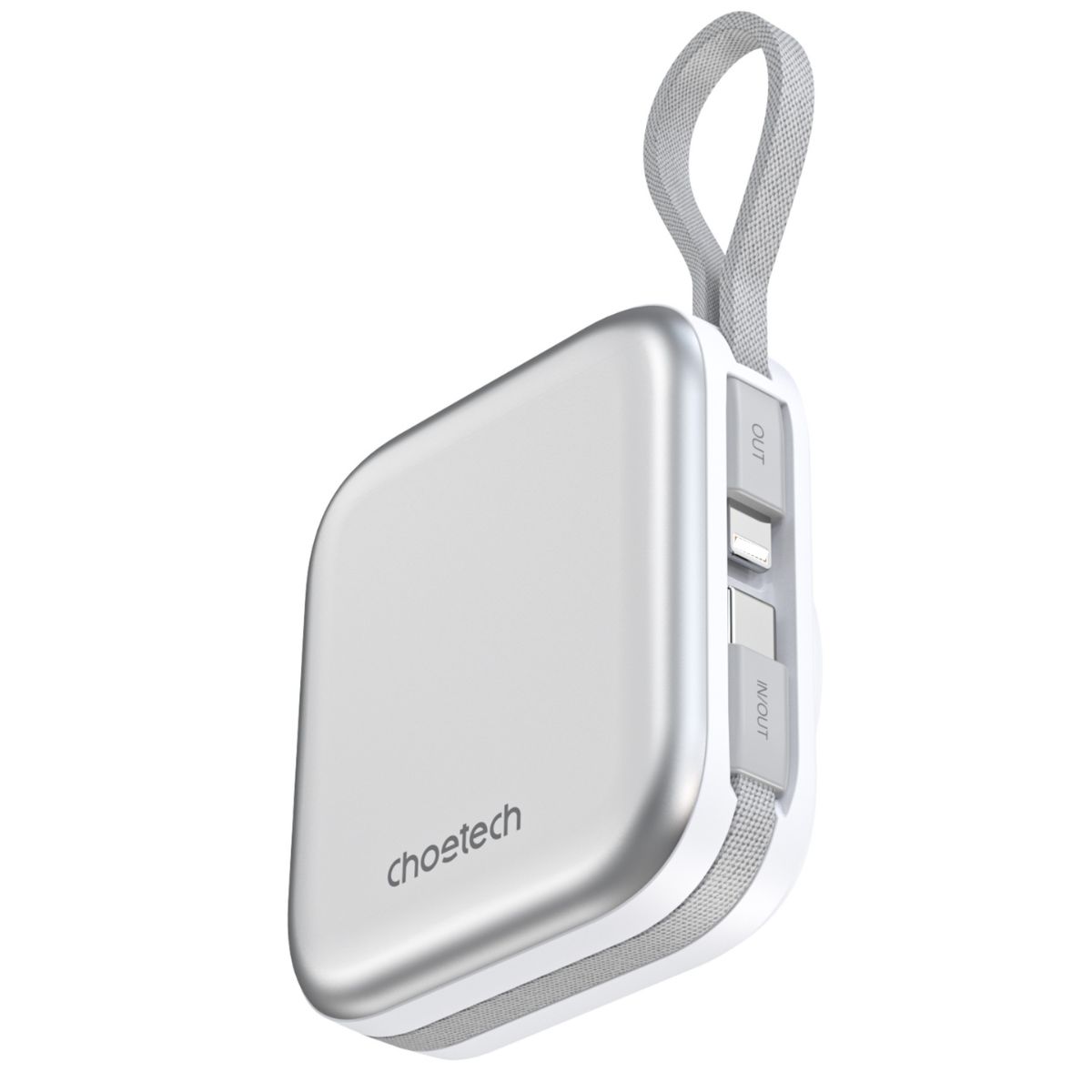 Pin dự phòng đa năng 2 in 1 Choetech B697 công suất 22.5W tích hợp cáp Type C và iP - Hàng chính hãng