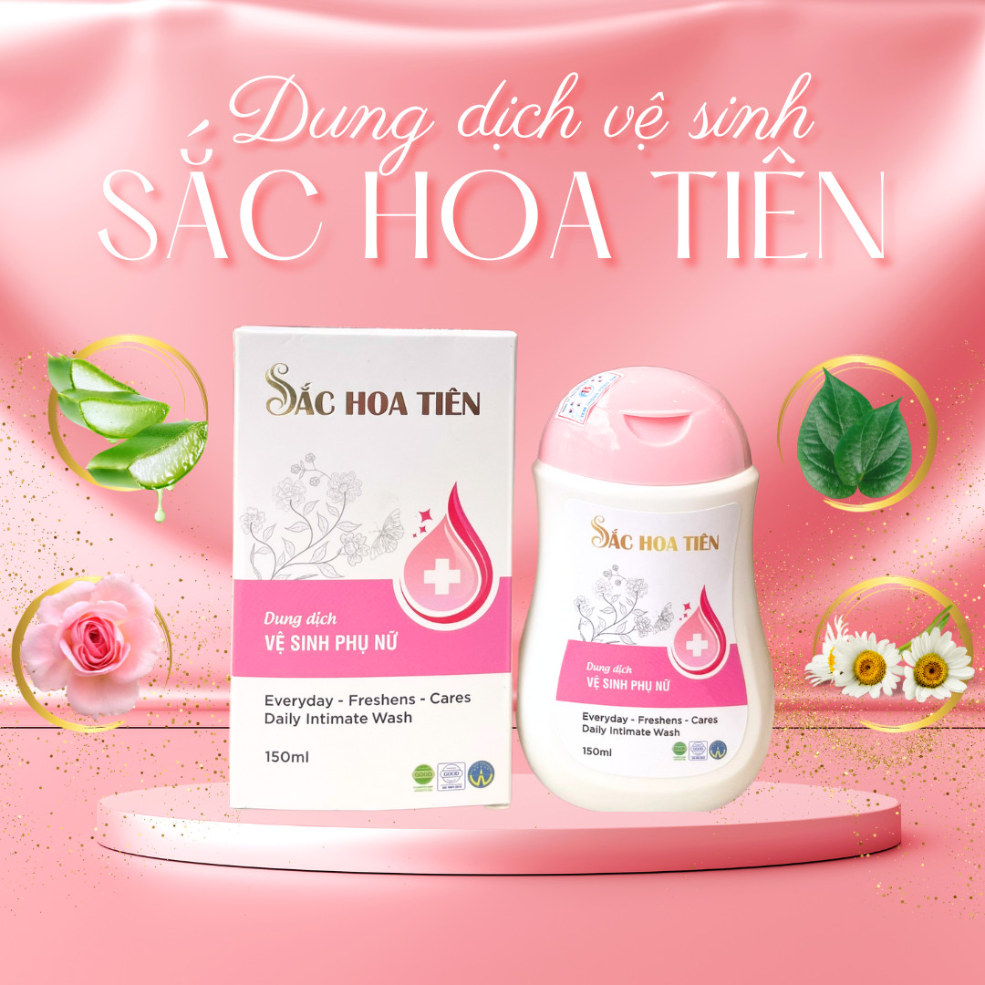DUNG DỊCH VỆ SINH PHỤ NỮ SẮC HOA TIÊN SẠCH  - THƠM - HỒNG - KHÍT