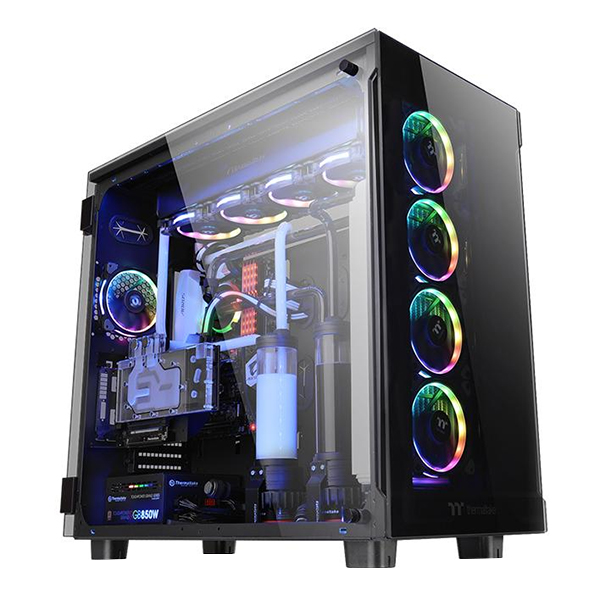 Vỏ Case Máy Tính Thermaltake View 91 Tempered Glass RGB Edition CA-1I9-00F1WN-00 E-ATX - Hàng Chính Hãng