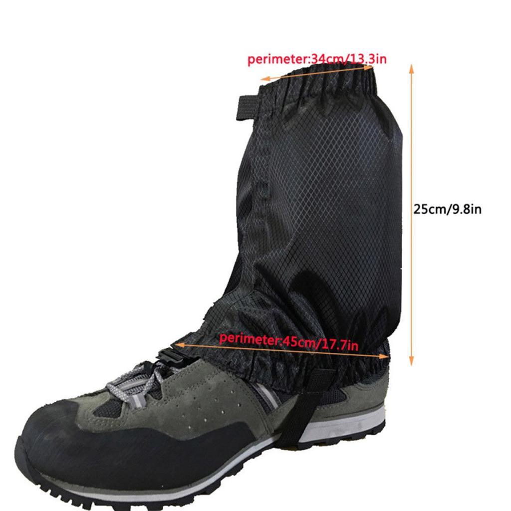 4 Pairs Waterproof Low Gaiters for Hiking Camping Running, Protection Leg Guards Boot Cover, Snow Legging