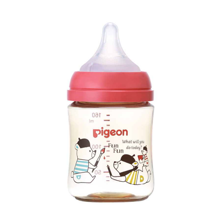 Bình sữa Pigeon PPSU Plus thế hệ III phiên bản Nhật hình Gấu 160ml/240ml