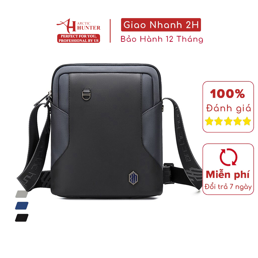 Hình ảnh Túi đeo chéo du lịch nam Arctic Hunter K00096 chất liệu Oxford chống thấm nước, đựng ipad, thiết kế nhiều ngăn tiện dụng