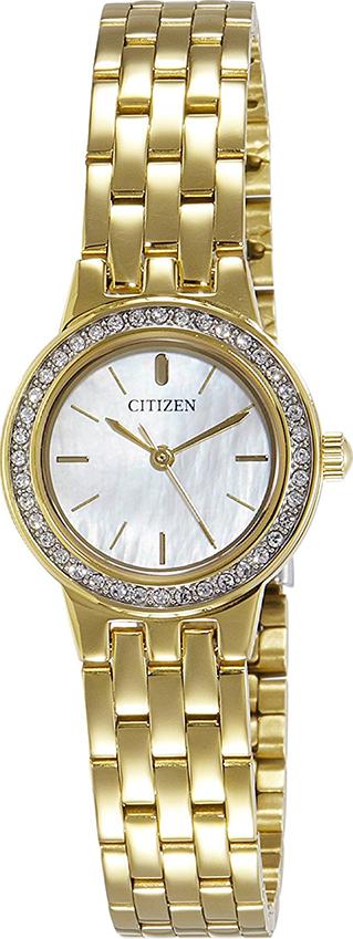 Đồng Hồ Nữ Citizen Đính Đá Swarovski Dây Thép Không Gỉ EJ6102-56D - Mặt Xà Cừ