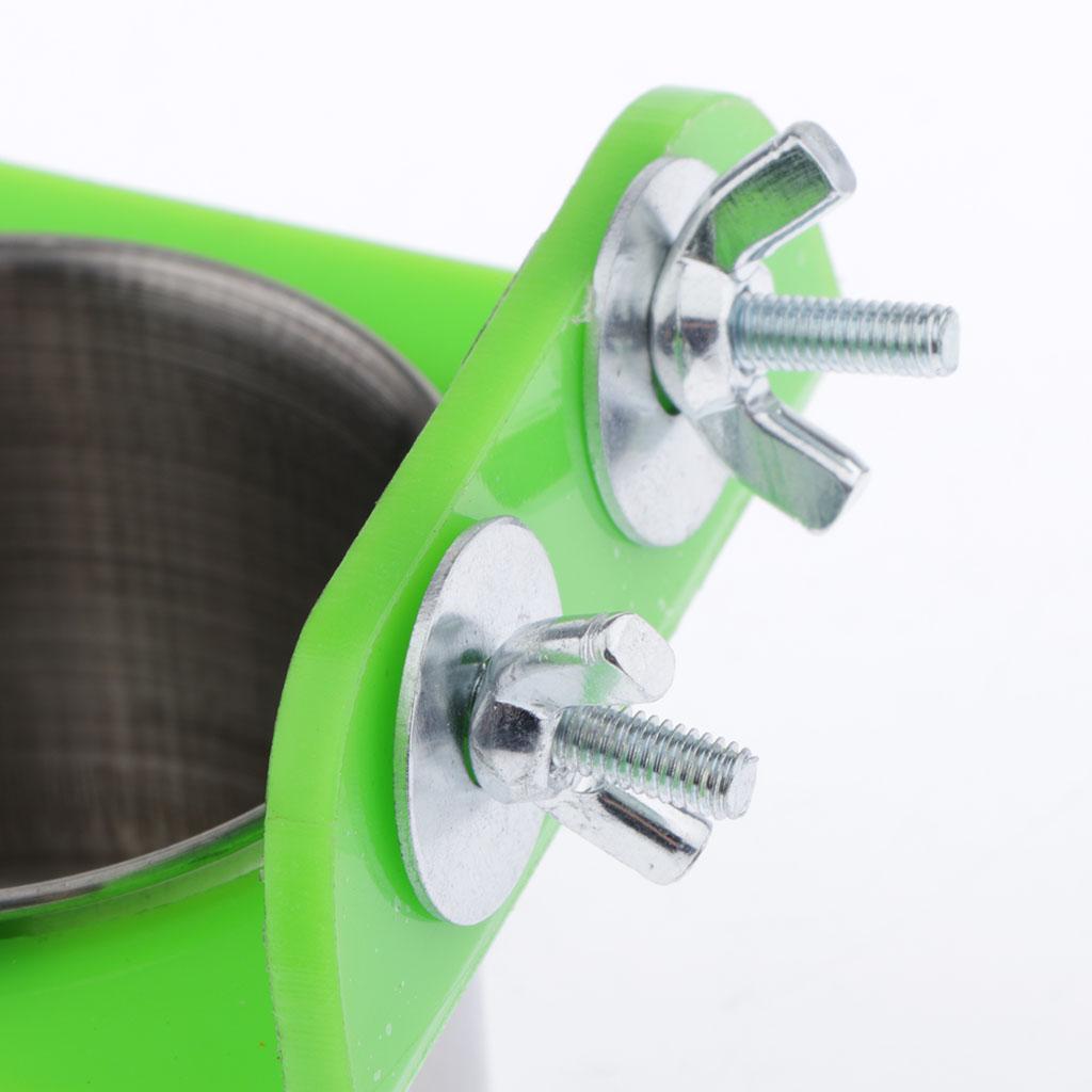 2X Pet Bird Parrot Automatic Water Feeder Feeding Cups for Small to Large