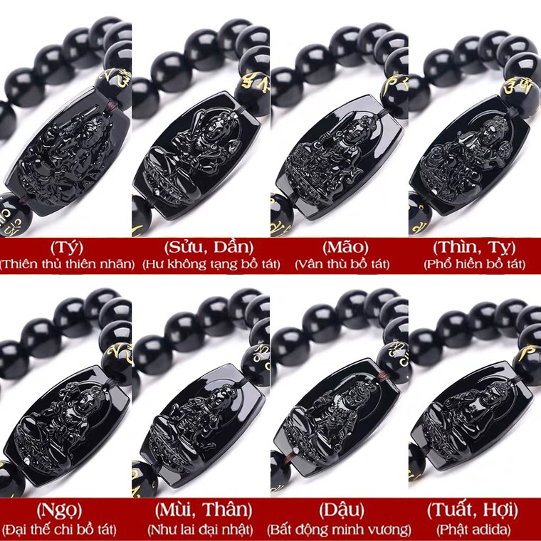 Vòng tay phật Phổ Hiền Bồ Tát 12Ly - Bản mệnh người tuổi Thìn, Tuổi Tỵ