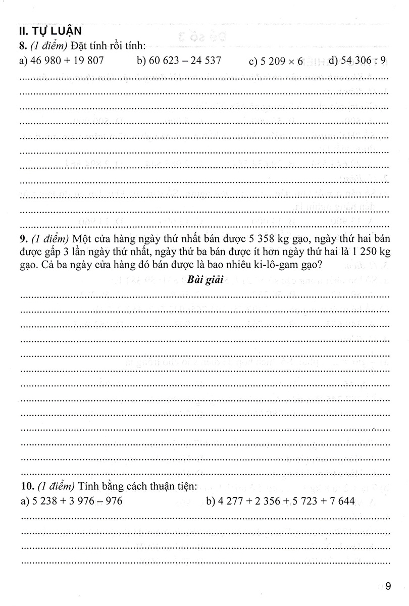 Bộ Đề Kiểm Tra Môn Toán Lớp 4 Tập 1 _HA