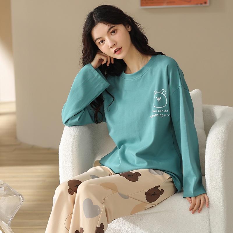 Set đồ nữ Đồ bộ mặc nhà vải COTTON 100% thông thoáng & thấm hút mồ hôi tốt, style Hàn Quốc