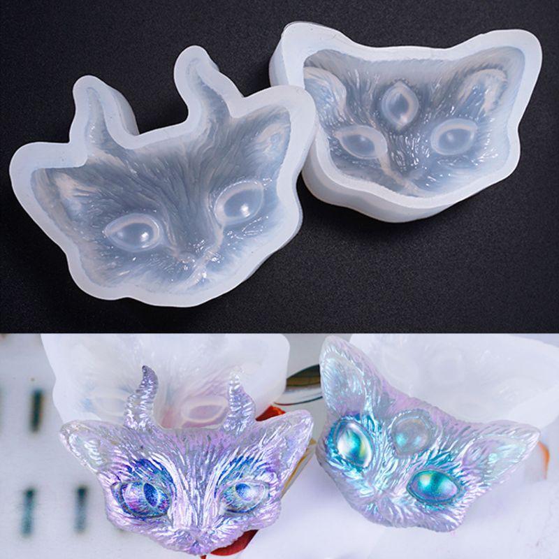 Khuôn Silicon Hình Đầu Mèo Làm Đồ Trang Sức Handmade