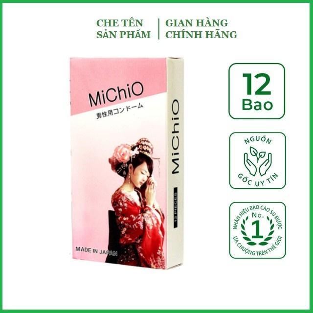 Bao Cao Su Nhật Bản Michio, BCS cao cấp, siêu mỏng (12 cái/hộp)