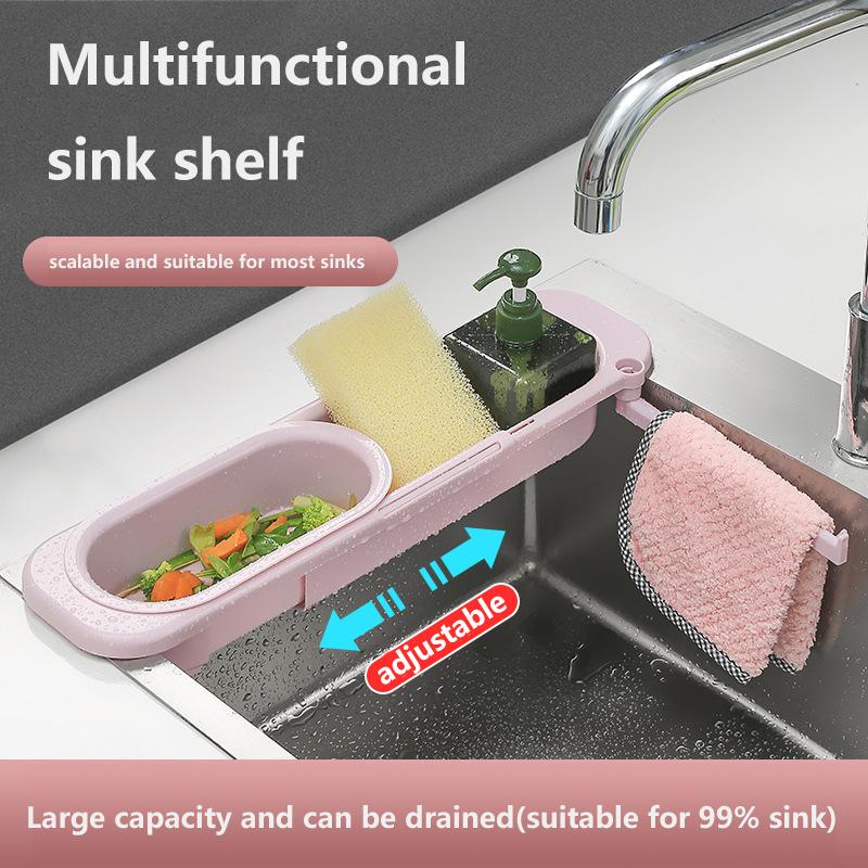 Kính Thiên Văn Bồn Rửa Kệ Bồn Rửa Nhà Bếp Nhà Tổ Chức Xà Bông Bọt Biển Giá Đỡ Bồn Rửa Bát Giá Giỏ Đựng Đồ Vật Dụng Nhà Bếp Phụ Kiện