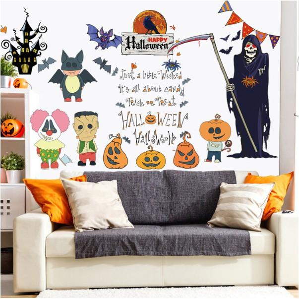 COMBO DECAL DÁN TƯỜNG - Bộ Xường kết hợp Halloween họat hình