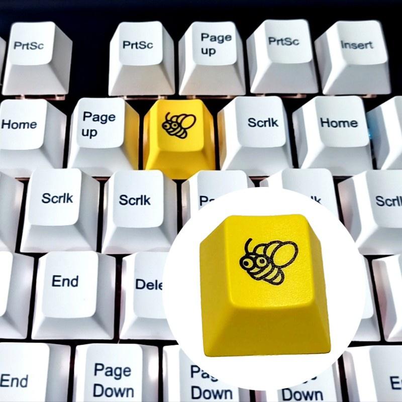 HSV R4 Cherry Profile Dip Dye Sculpture PBT Keyboard Keycap Etched Honey Bee Keycap