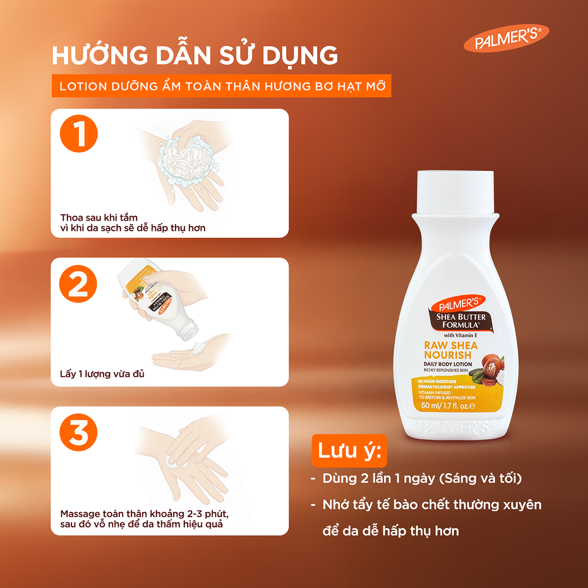 (Mini Size) Sữa dưỡng thể dưỡng ẩm chuyên sâu Bơ hạt mỡ Palmer's 50ml