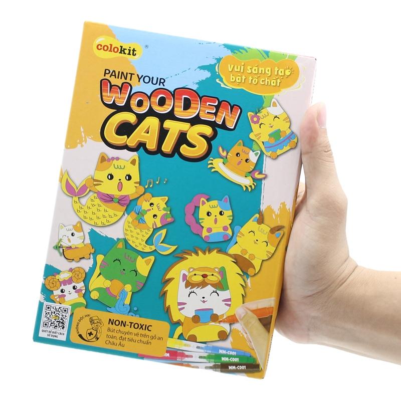 Bộ Tranh Gỗ Tô Màu DIY Paint Your Wooden Cats - Colorkit KIT-C030